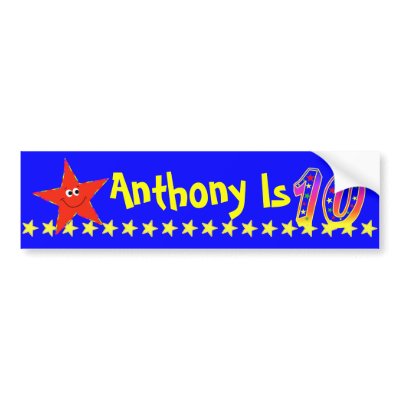 10th Birthday Party Red Smiley Star Decoration by anuradesignstudio