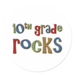 10th Grade Rocks Tenth Stickers