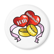 10th Wedding Anniversary Gifts Fridge Magnets