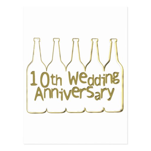 10th Wedding Anniversary Gifts Post Card