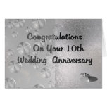 10th Wedding Anniversary Greeting Card