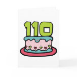 110 Year Old Birthday Cake Greeting Card