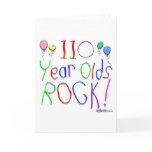 110 Year Olds Rock! Greeting Card