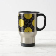 1118 BLACK YELLOW SCIENCE FICTION ROBOT BUMBLEBEE MUGS