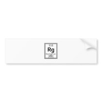 111 Roentgenium bumper stickers