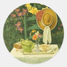 1144 Tea Time in Garden Stickers