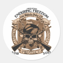 1186 MP Enduring Freedom Round Sticker