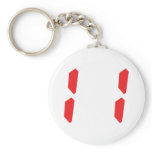 11 eleven  red alarm clock digital number keychain