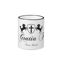 11 oz, Black Ringer Mug