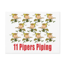 11 Pipers Piping Postcards