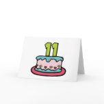 11 Year Old Birthday Cake Cards