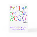 11 Year Olds Rock ! cards