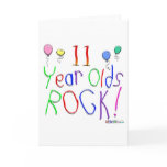 11 Year Olds Rock! Greeting Card