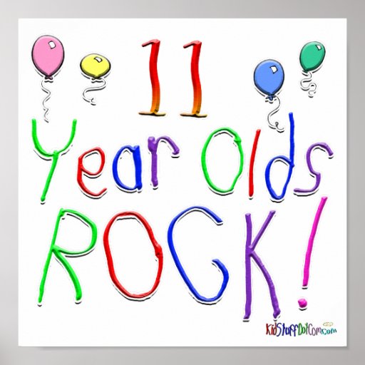 11 Year Olds Rock ! Poster