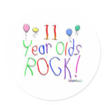 11 Year Olds Rock! Sticker