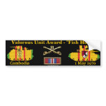 11th ACR Valorous Unit - Cambodia "Fish Hook" Bumper Sticker
