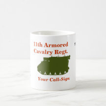 11th Armored Cavalry M577 Command Track Custom Mug