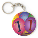 11th Birthday Party Balloon Decorations Keychain