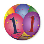 11th Birthday Party Balloon Decorations magnets