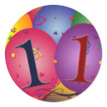 11th Birthday Party Balloon Decorations Sticker