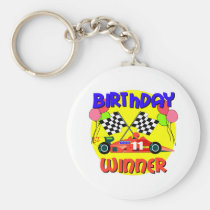 11th Birthday Race Car Birthday keychains