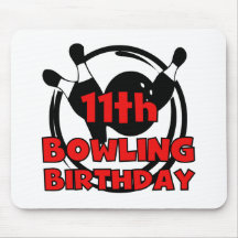 11th  Bowling Birthday Mouse Mats