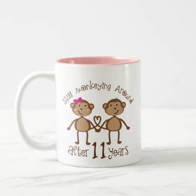11th Wedding Anniversary Gifts Coffee Mug by MainstreetShirt