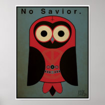 11x14" Anti-Religion Owl (Dark Colour Scheme)
