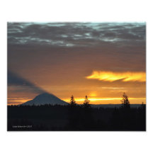 11X14 Mount Rainier and its Shadow Photo Print