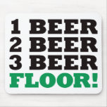 123 Beer Floor - Green Mouse Pad