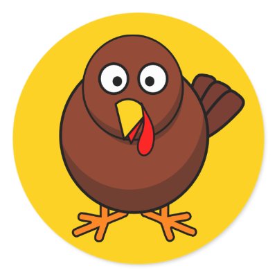 12456965191856571265bloodsong_Turkey-RoundCartoon Round Sticker by CreativeColours