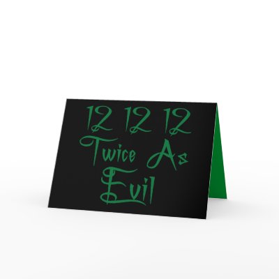 12 12 12 Twice As Evil T-Shirts, Buttons & Mugs! by 50thbirthdaygifts