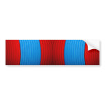 12 Blue & Red Bumper Sticker