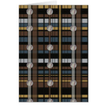 12. Brown Black Grey Plaid Baseball Design