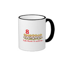 12 days eight maids a-milking coffee mugs