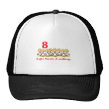 12 days eight maids a-milking hat