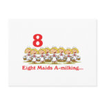 12 days eight maids a-milking post cards