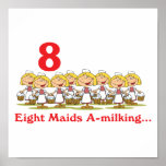 12 days eight maids a-milking posters