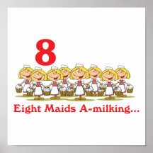 12 days eight maids a-milking posters