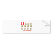 12 days eleven pipers piping bumper stickers