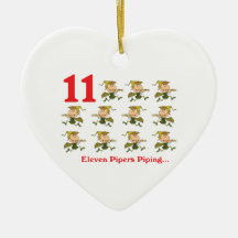 12 days eleven pipers piping christmas ornaments