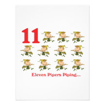 12 days eleven pipers piping personalised announcements