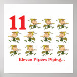 12 days eleven pipers piping posters