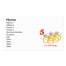 12 days five gold rings business card
