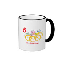 12 days five gold rings mug