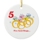 12 days five gold rings ornament