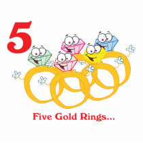 12 days five gold rings photo cut outs
