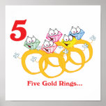 12 days five gold rings posters