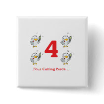 12 days four calling birds buttons
