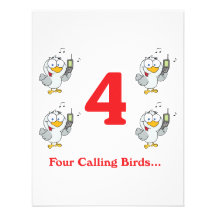 12 days four calling birds personalised announcements